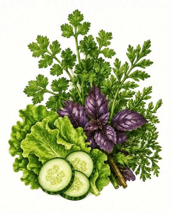 Vegetables and herbs