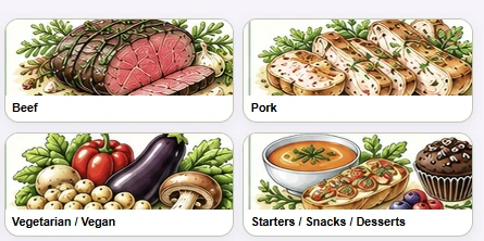 Quick Ideas recipe category cards